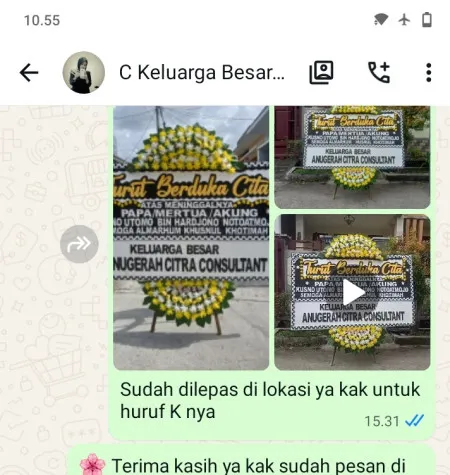 Pengiriman Papan Bunga Duka Rengas
